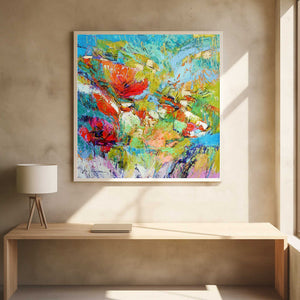 Tablou înramat „Floral Harmony Burst” de Dorothy Fagan