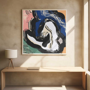 Tablou înramat „Sitting Nude Bold Abstract” de Little Dean