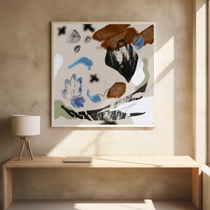 Tablou înramat „Mixed media abstract composition” de Little Dean