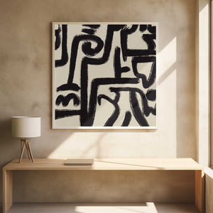 Tablou înramat „Line art abstract 04” de Little Dean