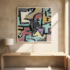Tablou înramat „Bold Color Brushstrokes” de Little Dean