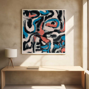 Tablou înramat „Ink and oil abstract” de Little Dean