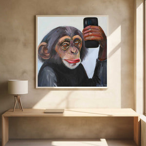 Tablou înramat „Chimp's Selfie Moment” de Violeta Vollmer