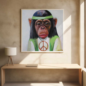 Tablou înramat „Peaceful Primate Vibe” de Violeta Vollmer