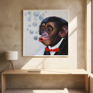 Tablou înramat „Bubbly Chimp Fancy” de Violeta Vollmer