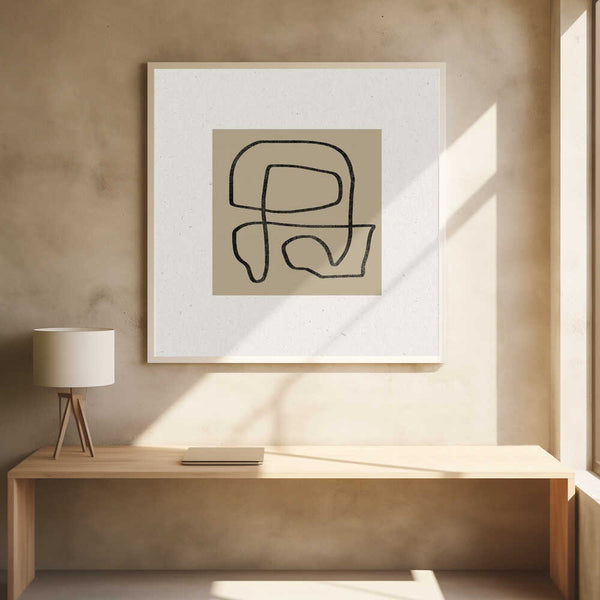 Tablou înramat „Curved Labyrinth” de THE MIUUS STUDIO