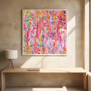Tablou înramat „Repeatpattern Hotpinkgoddess Vibrant2” de Dorothy Fagan