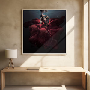 Tablou înramat „The Lady in Red” de Martha Suherman