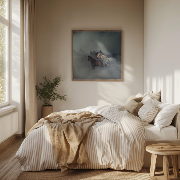 Tablou înramat „The lost horses” de Hüseyin Taşkın