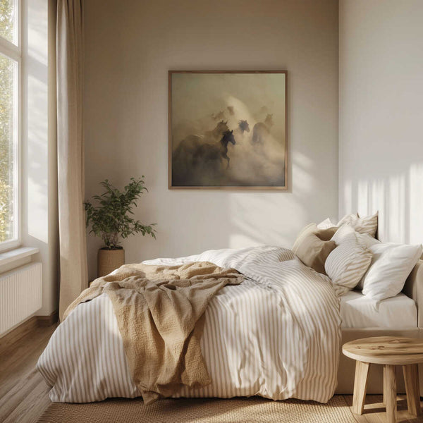 Tablou înramat „migration of horses” de Hüseyin Taşkın