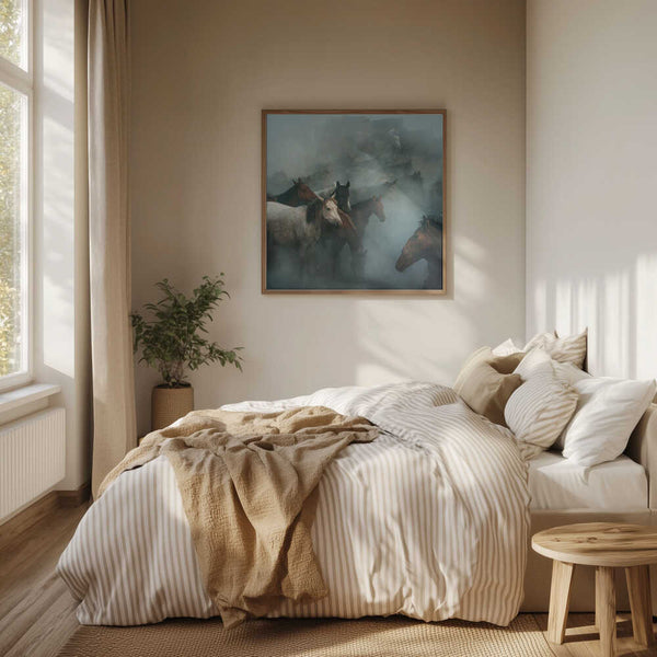 Tablou înramat „lost horses” de Hüseyin Taşkın