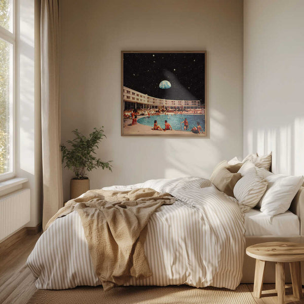 Tablou înramat „Lunar Pool” de Taudalpoi