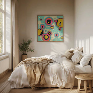 Tablou înramat „Fluid Geometrics 3” de Jazzberry Blue
