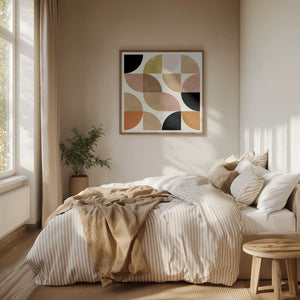 Tablou înramat „Circles Nov 19  Beige Viertel Circles” de Ana Rut Bre