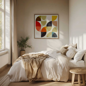 Tablou înramat „Circles Nov 19  Beige Viertel Circles Ineinander” de Ana Rut Bre