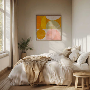 Tablou înramat „Mid Century Curry Yellow Blush Spring2” de Ana Rut Bre