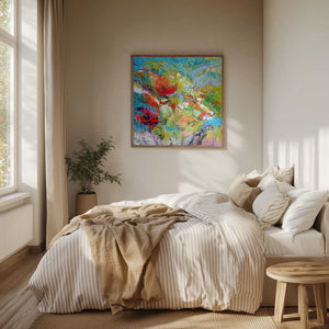 Tablou înramat „Floral Harmony Burst” de Dorothy Fagan