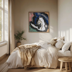 Tablou înramat „Sitting Nude Bold Abstract” de Little Dean