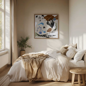 Tablou înramat „Mixed media abstract composition” de Little Dean