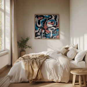 Tablou înramat „Ink and oil abstract” de Little Dean