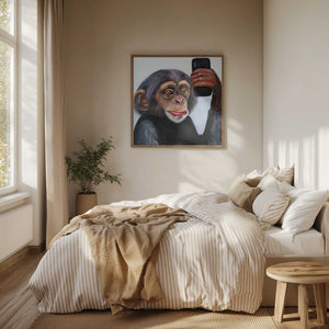 Tablou înramat „Chimp's Selfie Moment” de Violeta Vollmer