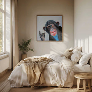 Tablou înramat „Chimpanzee's Thought” de Violeta Vollmer