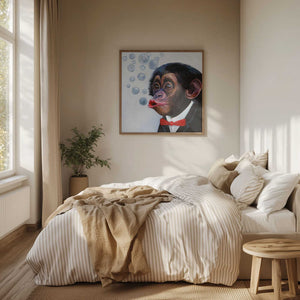 Tablou înramat „Bubbly Chimp Fancy” de Violeta Vollmer