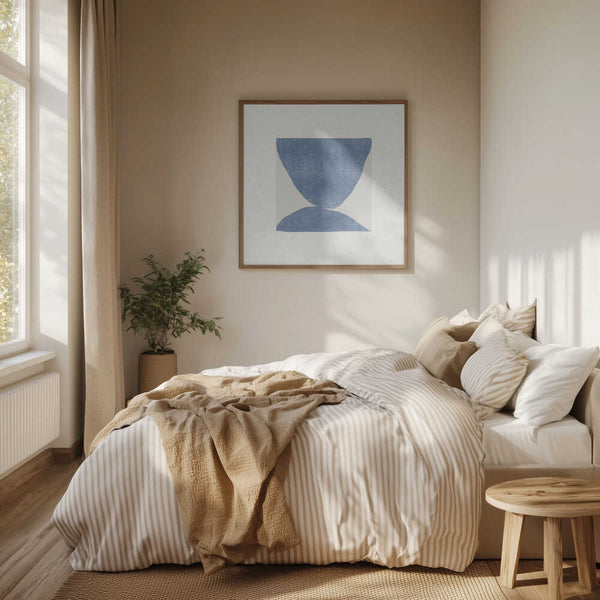 Tablou înramat „Blue Symmetry” de THE MIUUS STUDIO