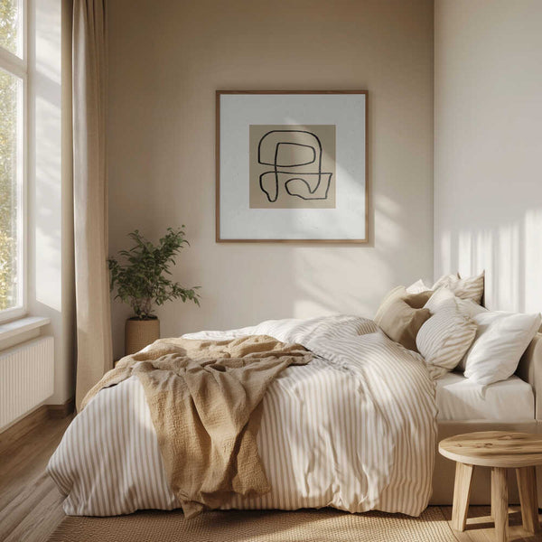 Tablou înramat „Curved Labyrinth” de THE MIUUS STUDIO