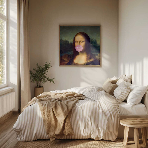 Tablou înramat „Mona Lisa Bubble Gum” de Taudalpoi
