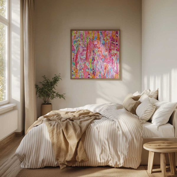 Tablou înramat „Repeatpattern Hotpinkgoddess Vibrant2” de Dorothy Fagan