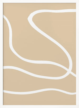 Tablou înramat „Beige Lines 01” de Pictufy Studio