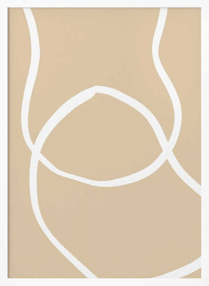 Tablou înramat „Beige Lines 04” de Pictufy Studio