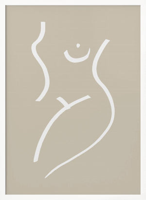 Tablou înramat „Body Sketch Sand” de Pictufy Studio