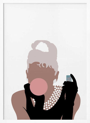 Tablou înramat „Bubblegum Girl” de Pictufy Studio II