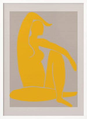 Tablou înramat „Yellow Figure” de Pictufy Studio II