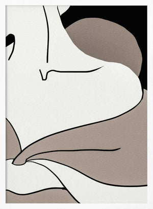Tablou înramat „matisse_shoulder_vector_002_Black” de Pictufy Studio II