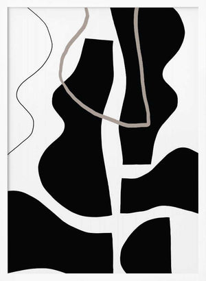 Tablou înramat „Flowing Silhouettes” de uplusmestudio