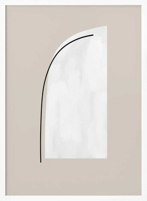Tablou înramat „Curved Black Lines” de uplusmestudio