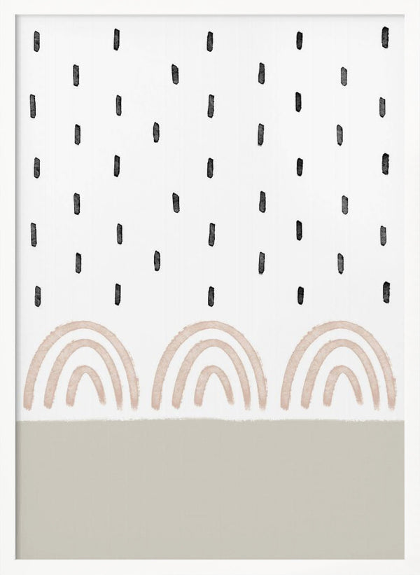 Tablou înramat „Muted Rainbows Sky” de uplusmestudio