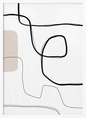 Tablou înramat „Curves and Lines” de uplusmestudio