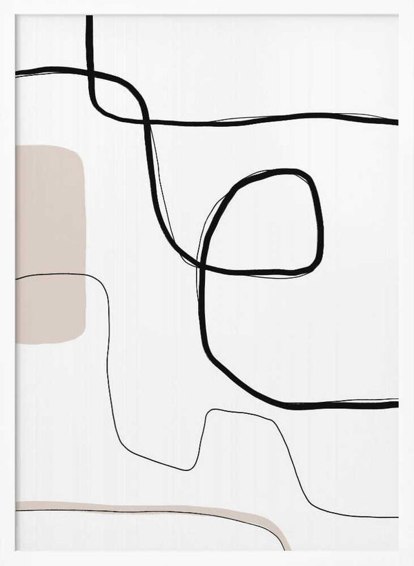 Tablou înramat „Curves and Lines” de uplusmestudio