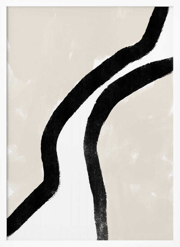 Tablou înramat „Bold Black Lines” de uplusmestudio