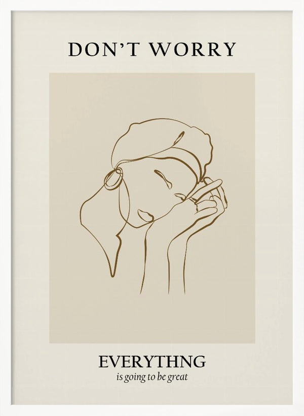 Tablou înramat „Modern line portrait” de NKTN