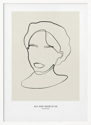 Tablou înramat „Modern female line art” de NKTN