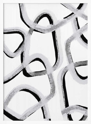 Tablou înramat „Chaotic Lines Dance” de uplusmestudio