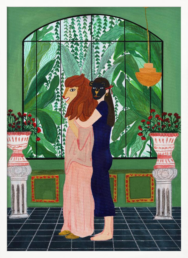 Tablou înramat „Lion Mom” de Jota de jai