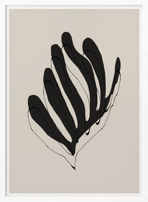 Tablou înramat „Abstract Leaf Lines” de THE MIUUS STUDIO