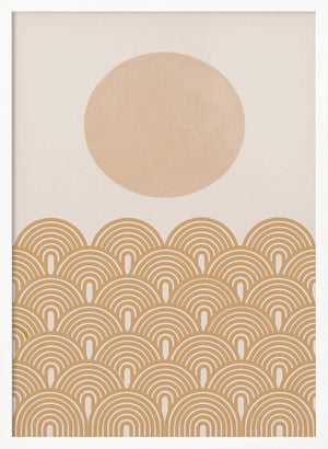Tablou înramat „Golden Sun Waves” de THE MIUUS STUDIO