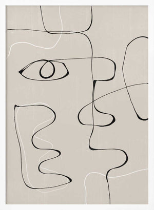 Tablou înramat „Abstract Facescape” de THE MIUUS STUDIO